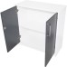 Comoda Office birou 2 usi alb/gri